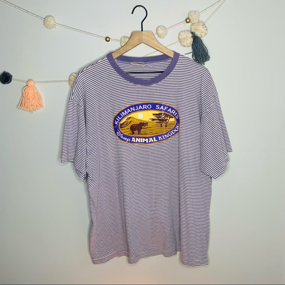 VINTAGE y2k Disney Kilimanjaro striped tee - Picture 12 of 13
